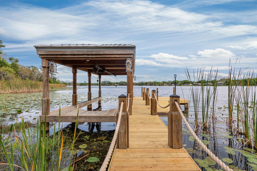 Boat dock on a Central Florida lake